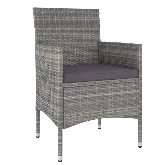 Set mobilier de grădină, 3 piese, gri, poliratan - WALTI WALTI