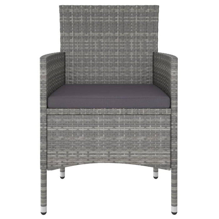 Set mobilier de grădină, 3 piese, gri, poliratan - WALTI WALTI