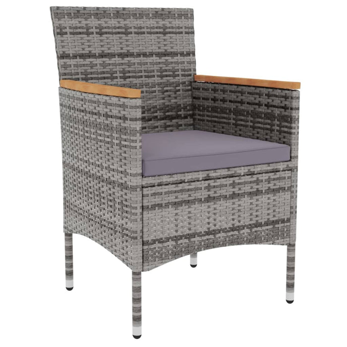 Set mobilier de grădină, 3 piese, gri, poliratan - WALTI WALTI