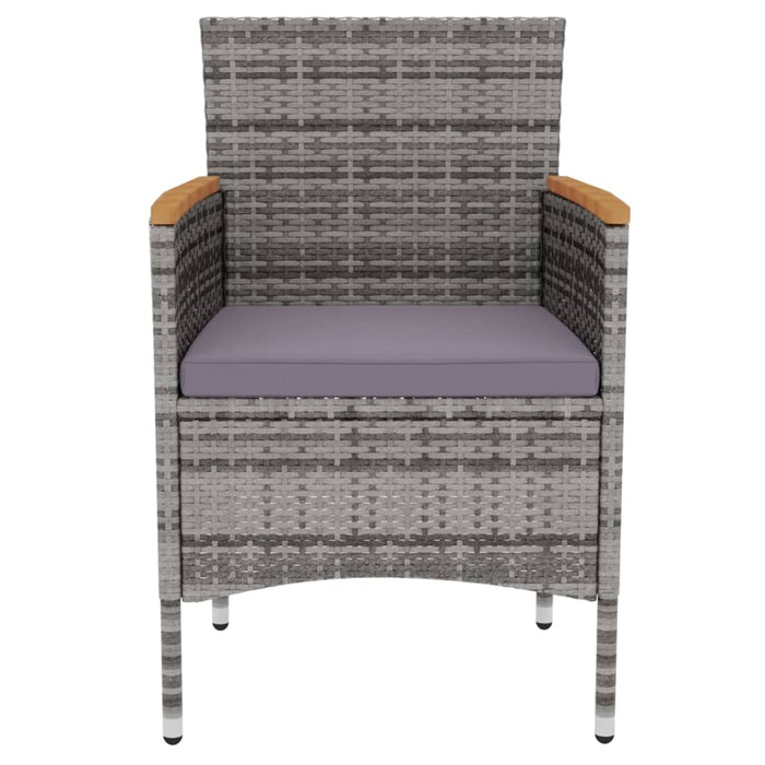 Set mobilier de grădină, 3 piese, gri, poliratan - WALTI WALTI