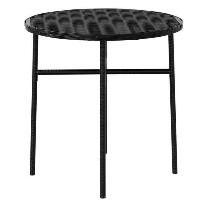 Set mobilier de grădină, 3 piese, negru, poliratan - WALTI WALTI