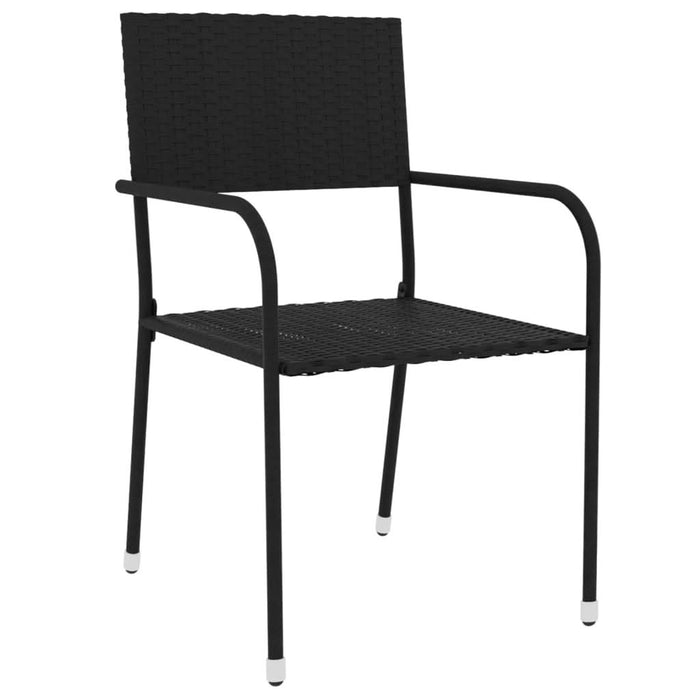 Set mobilier de grădină, 3 piese, negru, poliratan - WALTI WALTI