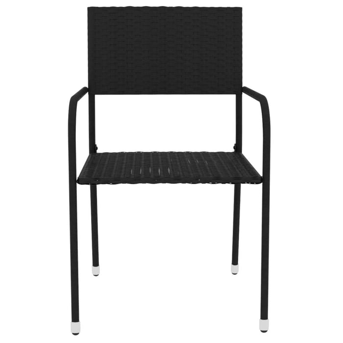 Set mobilier de grădină, 3 piese, negru, poliratan - WALTI WALTI