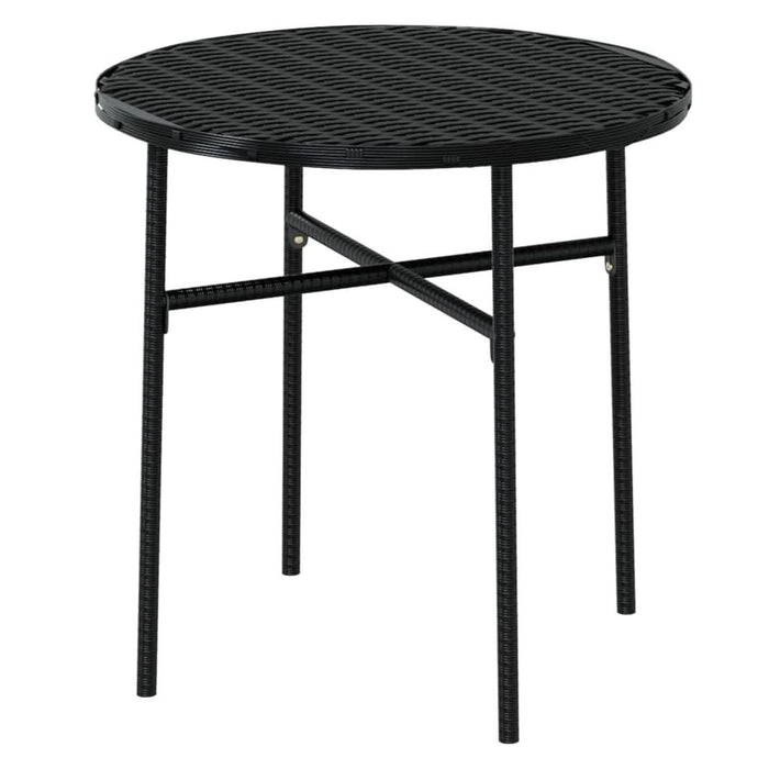 Set mobilier de grădină, 3 piese, negru, poliratan - WALTI WALTI