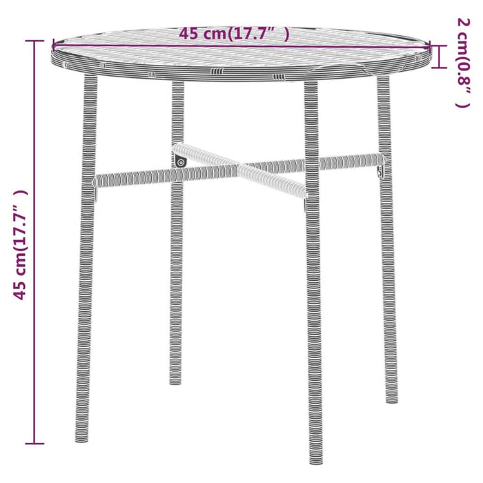 Set mobilier de grădină, 3 piese, negru, poliratan - WALTI WALTI