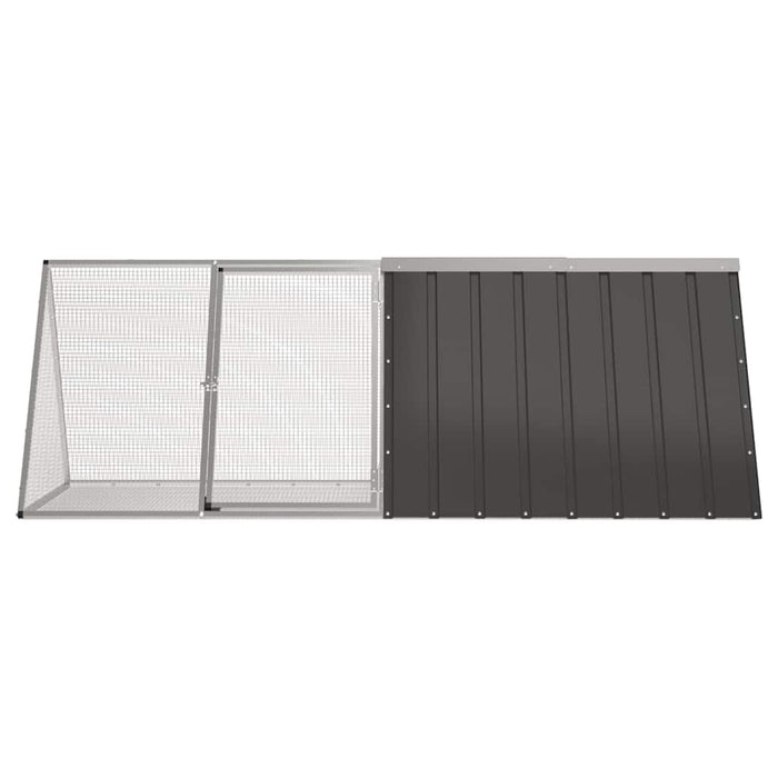 Cușcă pentru iepuri antracit 201,5x80,5x71 cm oțel galvanizat - WALTI WALTI