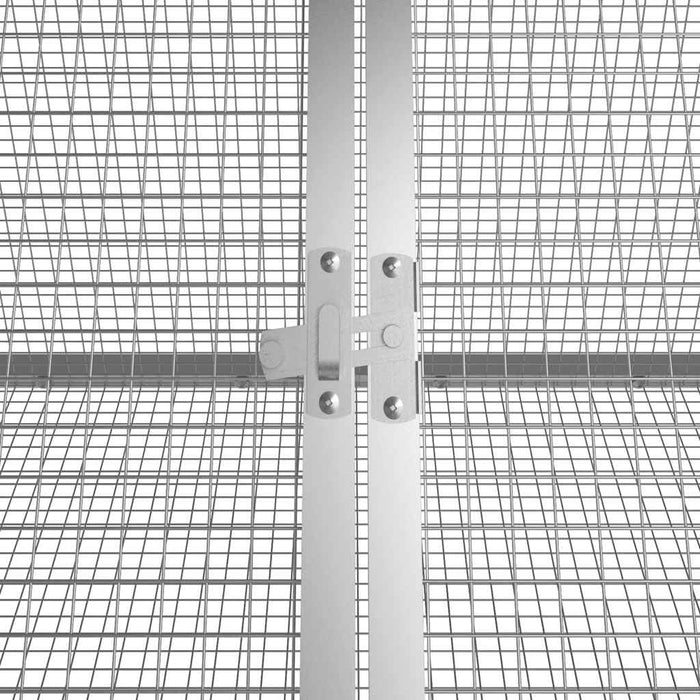 Cușcă pentru iepuri, gri, 201,5x80,5x71 cm, oțel galvanizat - WALTI WALTI