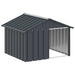 Casă pentru câini antracit 116,5x103x81,5 cm oțel galvanizat - WALTI WALTI