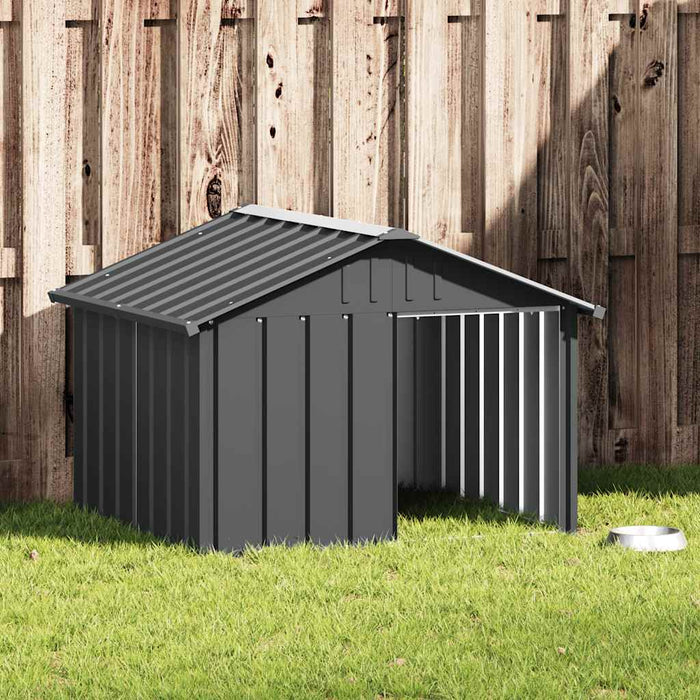 Casă pentru câini antracit 116,5x103x81,5 cm oțel galvanizat - WALTI WALTI