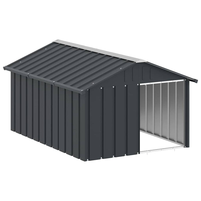 Casă pentru câini antracit 116,5x153x81,5 cm oțel galvanizat - WALTI WALTI