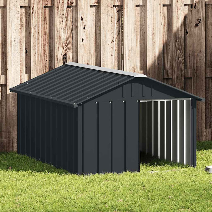 Casă pentru câini antracit 116,5x153x81,5 cm oțel galvanizat - WALTI WALTI