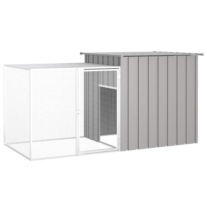 Coteț pentru păsări, gri, 200x91x100 cm, oțel galvanizat - WALTI WALTI