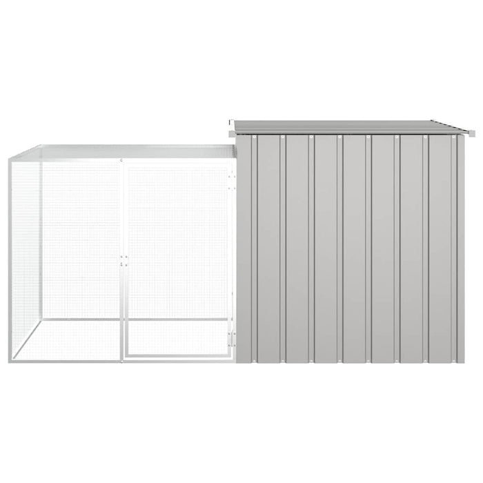 Coteț pentru păsări, gri, 200x91x100 cm, oțel galvanizat - WALTI WALTI