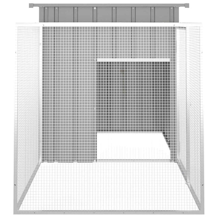 Coteț pentru păsări, gri, 200x91x100 cm, oțel galvanizat - WALTI WALTI