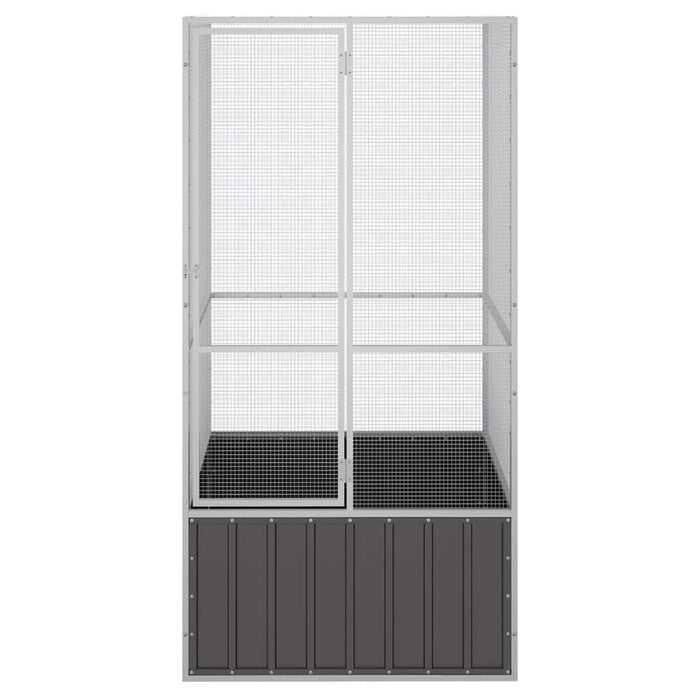 Colivie pentru păsări antracit 111x107x211,5 cm oțel galvanizat - WALTI WALTI