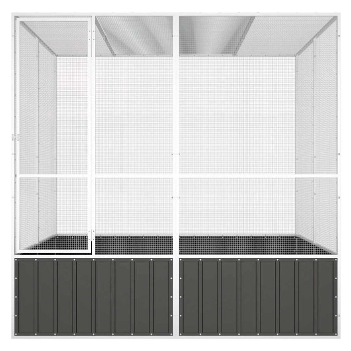 Colivie păsări antracit 213,5x217,5x211,5 cm oțel galvanizat - WALTI WALTI
