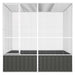 Colivie păsări antracit 213,5x217,5x211,5 cm oțel galvanizat - WALTI WALTI