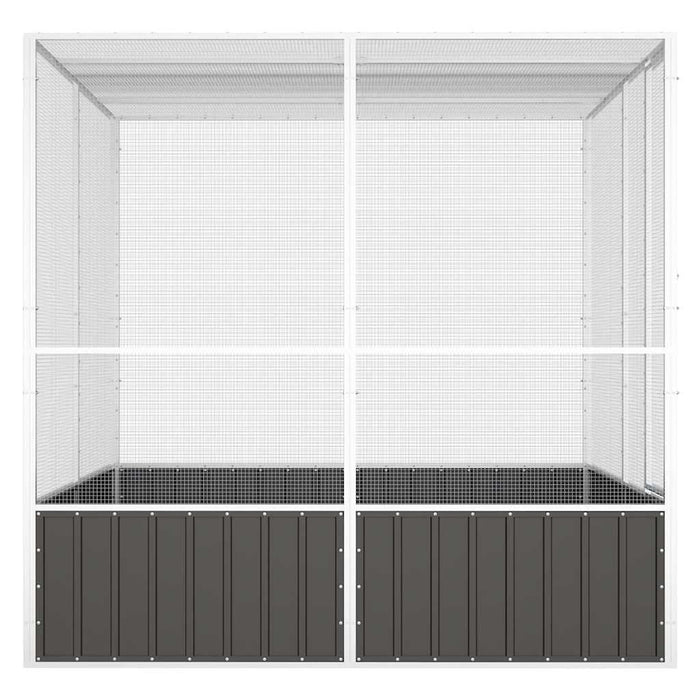 Colivie păsări antracit 213,5x217,5x211,5 cm oțel galvanizat - WALTI WALTI