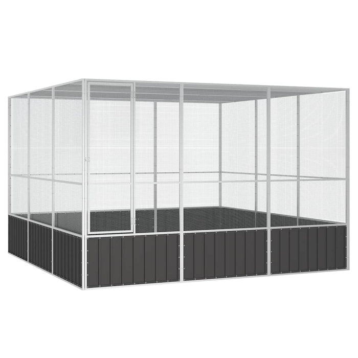 Colivie păsări antracit 302,5x324,5x211,5 cm cm oțel galvanizat - WALTI WALTI