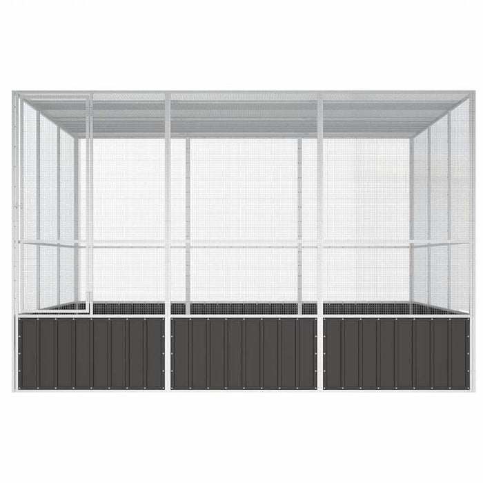 Colivie păsări antracit 302,5x324,5x211,5 cm cm oțel galvanizat - WALTI WALTI