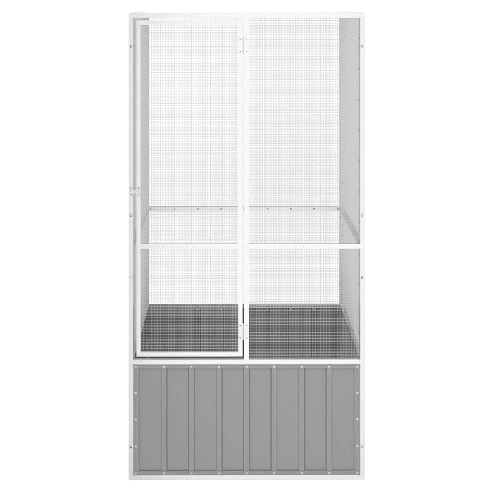 Colivie pentru păsări gri 111x107x211,5 cm oțel galvanizat - WALTI WALTI