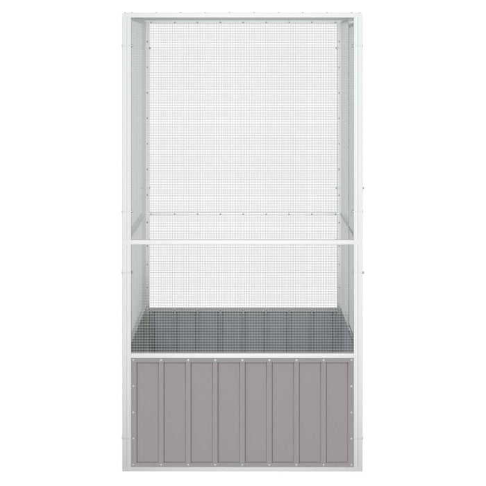 Colivie pentru păsări gri 111x107x211,5 cm oțel galvanizat - WALTI WALTI