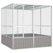 Colivie pentru păsări gri 213,5x217,5x211,5 cm oțel galvanizat - WALTI WALTI