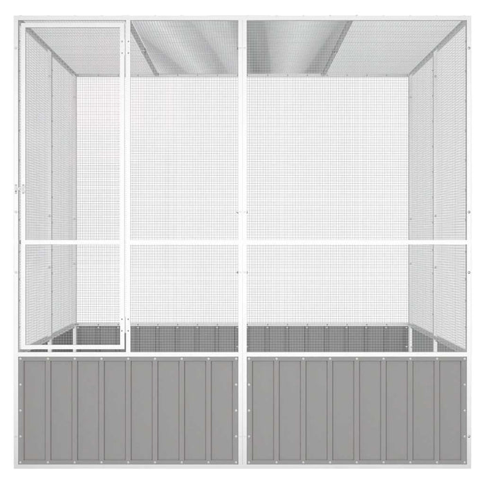 Colivie pentru păsări gri 213,5x217,5x211,5 cm oțel galvanizat - WALTI WALTI