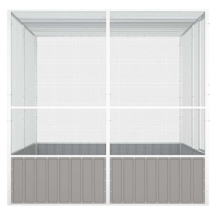 Colivie pentru păsări gri 213,5x217,5x211,5 cm oțel galvanizat - WALTI WALTI