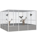 Colivie pentru păsări gri 302,5x324,5x211,5 cm oțel galvanizat - WALTI WALTI