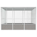 Colivie pentru păsări gri 302,5x324,5x211,5 cm oțel galvanizat - WALTI WALTI