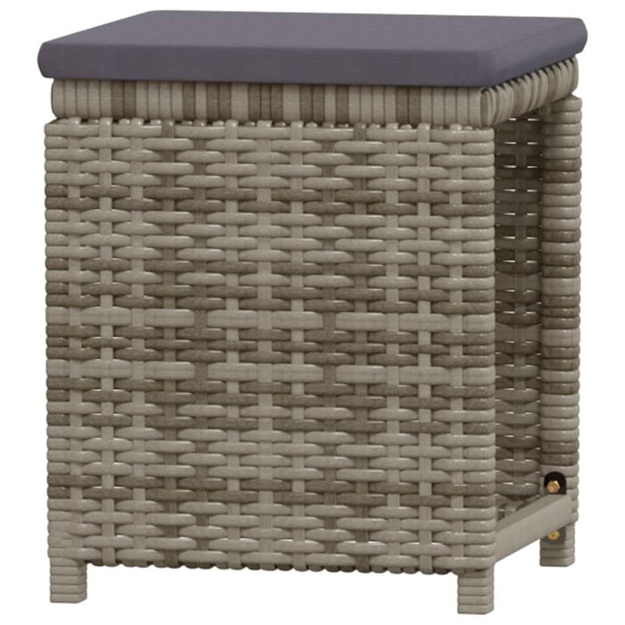 Set mobilier de grădină cu perne, 6 piese, gri, poliratan - WALTI WALTI