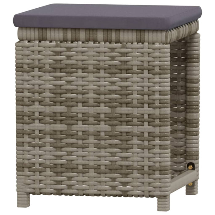 Set mobilier de grădină cu perne, 7 piese, gri, poliratan - WALTI WALTI