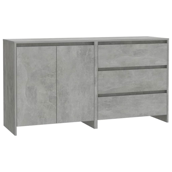 Servante, 2 piese, gri beton, lemn prelucrat - WALTI WALTI