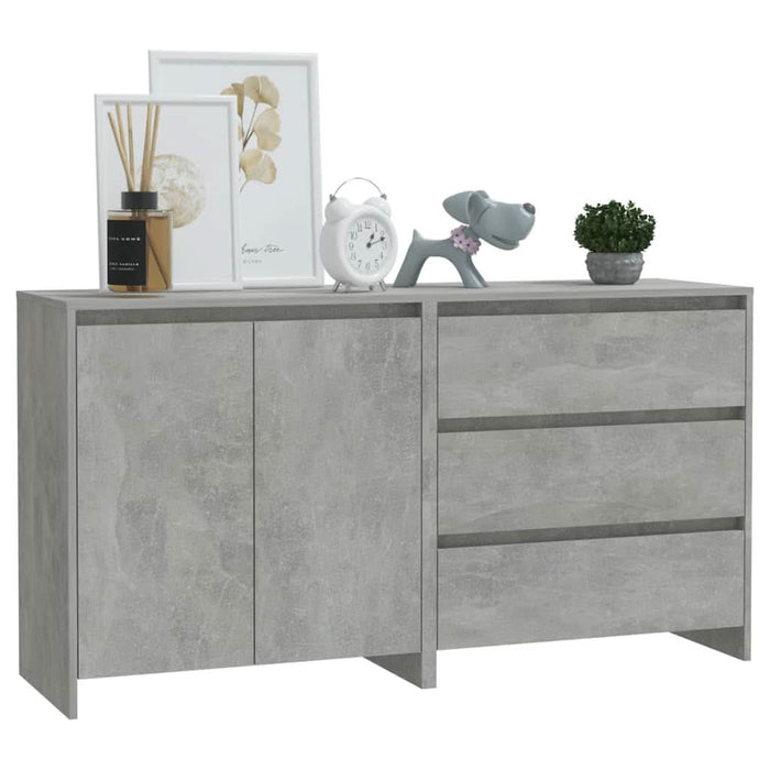 Servante, 2 piese, gri beton, lemn prelucrat - WALTI WALTI