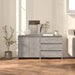 Servante, 2 piese, gri beton, lemn prelucrat - WALTI WALTI