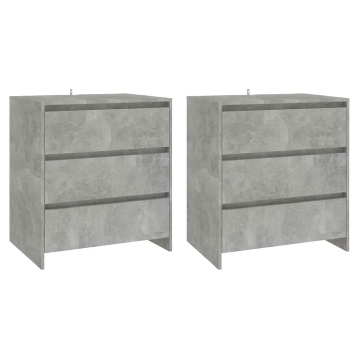 Servante, 3 piese, gri beton, lemn prelucrat - WALTI WALTI