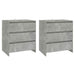 Servante, 3 piese, gri beton, lemn prelucrat - WALTI WALTI