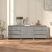 Servante, 3 piese, gri beton, lemn prelucrat - WALTI WALTI