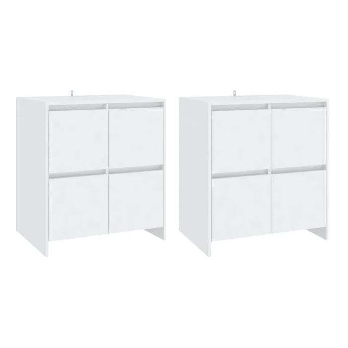 Servante, 2 buc., alb, 70x41x75 cm, lemn prelucrat - WALTI WALTI