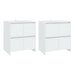 Servante, 2 buc., alb, 70x41x75 cm, lemn prelucrat - WALTI WALTI