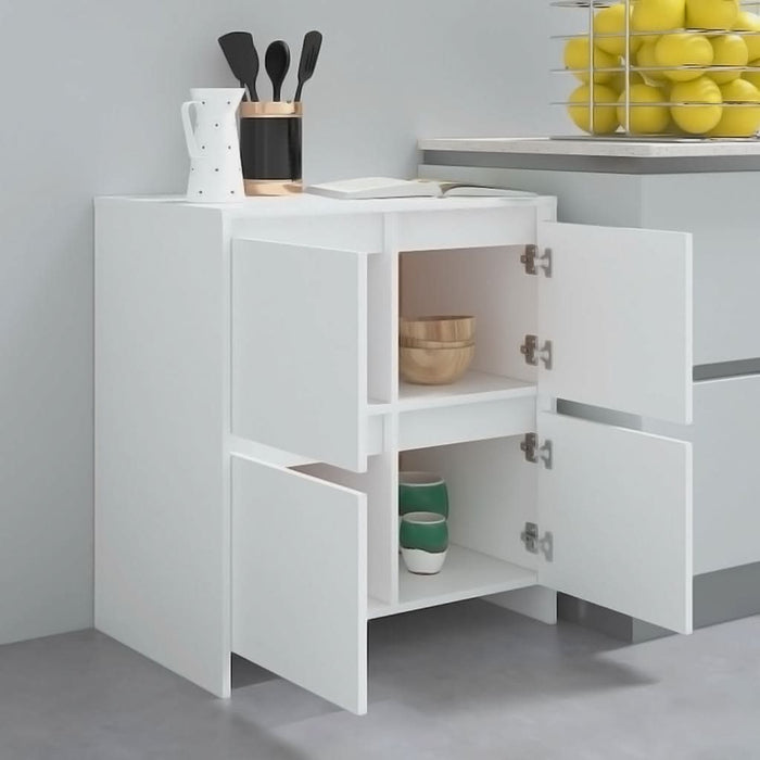 Servante, 2 buc., alb, 70x41x75 cm, lemn prelucrat - WALTI WALTI