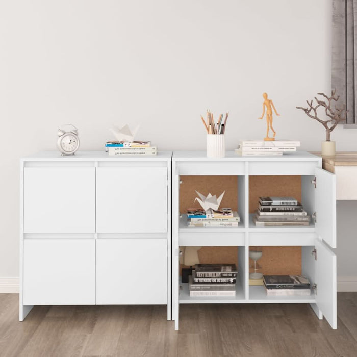 Servante, 2 buc., alb, 70x41x75 cm, lemn prelucrat - WALTI WALTI