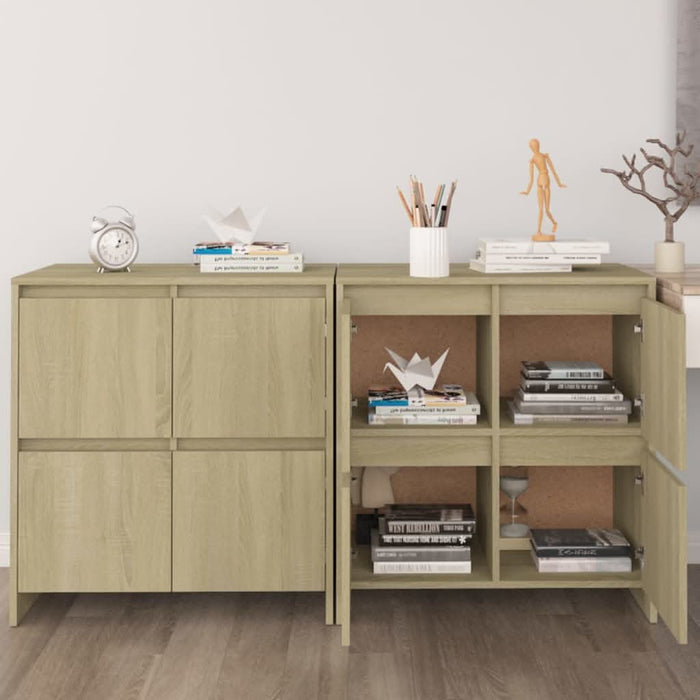 Servante, 2 buc., stejar sonoma, 70x41x75 cm, lemn prelucrat - WALTI WALTI