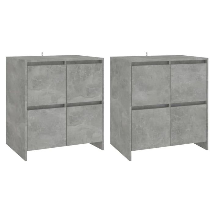 Servante, 2 buc., gri beton, 70x41x75 cm, lemn prelucrat - WALTI WALTI