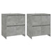 Servante, 2 buc., gri beton, 70x41x75 cm, lemn prelucrat - WALTI WALTI