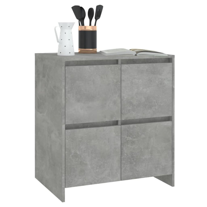 Servante, 2 buc., gri beton, 70x41x75 cm, lemn prelucrat - WALTI WALTI