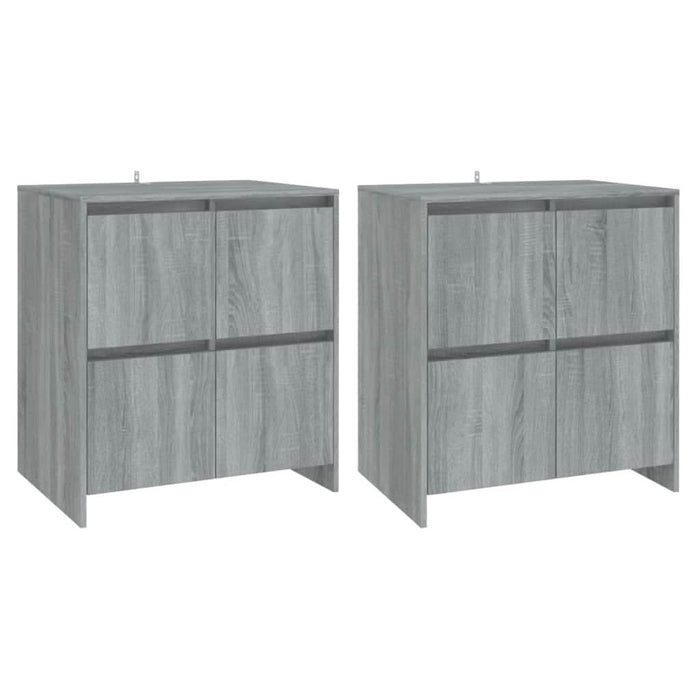 Servante, 2 buc, stejar sonoma gri, 70x41x75 cm, lemn prelucrat - WALTI WALTI