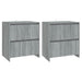 Servante, 2 buc, stejar sonoma gri, 70x41x75 cm, lemn prelucrat - WALTI WALTI