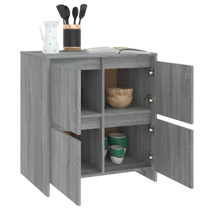 Servante, 2 buc, stejar sonoma gri, 70x41x75 cm, lemn prelucrat - WALTI WALTI